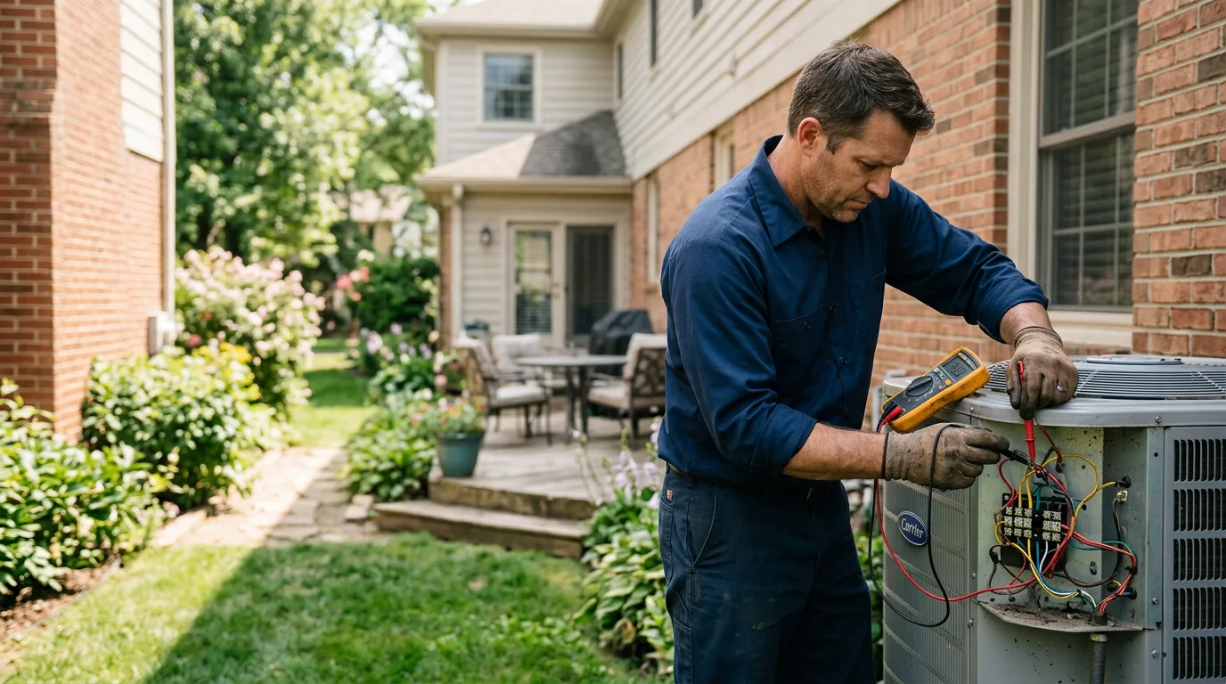 HVAC technician working near West Suffield, CT